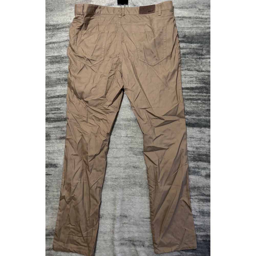 Johnnie-O Mens London 5-Pocket Pants Khaki Tan JMPA100010 35x34 Stretch Modal - Picture 3 of 6